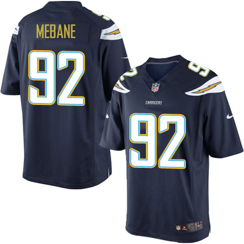 Youth Elite Brandon Mebane Nike Jersey Navy Blue Home - #92 NFL Los Angeles Chargers